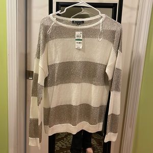 COPY - - INC Woman’s lightweight sweater. Sequins throughout the pattern. Long …